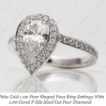 $5,295 Pear Halo Engagement Ring