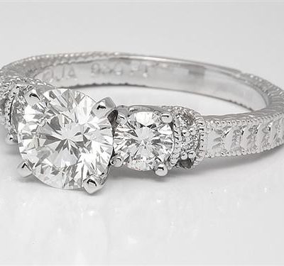 Flawless Three Stone Vintage from James Allen | Engagement Ring Voyeur