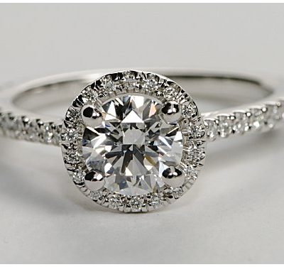 $7,230 A Floating Halo Engagement Ring by Blue Nile | Engagement Ring Voyeur
