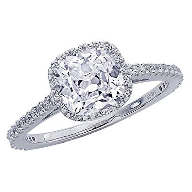 $2,380 Cushion Cut Halo from Chandni Jewels | Engagement Ring Voyeur
