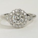 A Floral Halo Engagement Ring under $7,000
