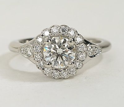 A Floral Halo Engagement Ring under $7,000 | Engagement Ring Voyeur