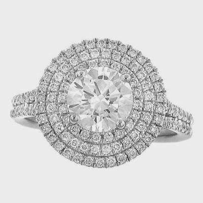 A Triple Halo Engagement Ring for $3395 | Engagement Ring Voyeur