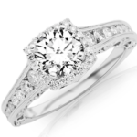 2.25 Carat Designer Halo Channel Set Engagement Ring for $5670