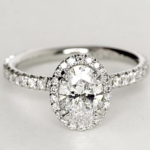 Blue Nile Studio Oval Cut Heiress Halo Diamond Engagement Ring $7,511