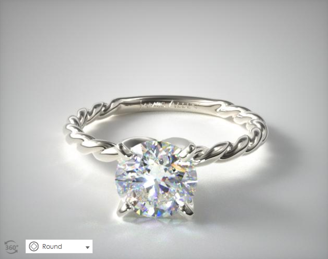 Cabled Engagement Ring Setting from James Allen