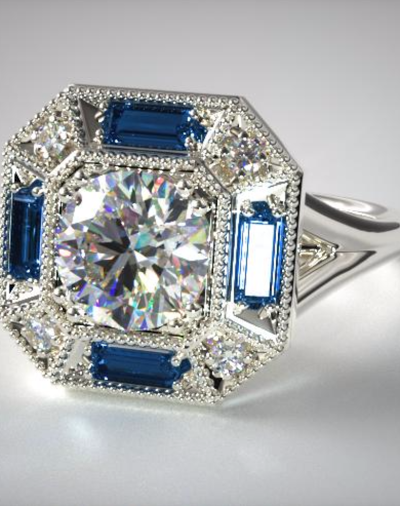 Vintage Sapphire Engagement Rings from James Allen | Engagement Ring Voyeur