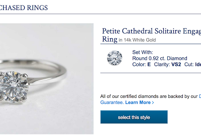 A Petite Cathedral Solitaire | Engagement Ring Voyeur