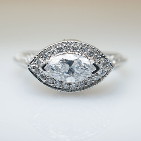marquise halo east-west setting