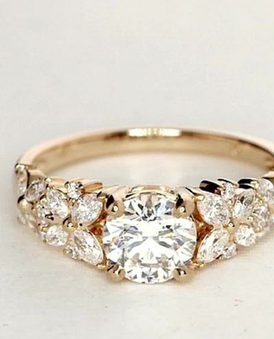 Monique L'Hullier Petal Garland Ring Under $10,000 | Engagement Ring Voyeur