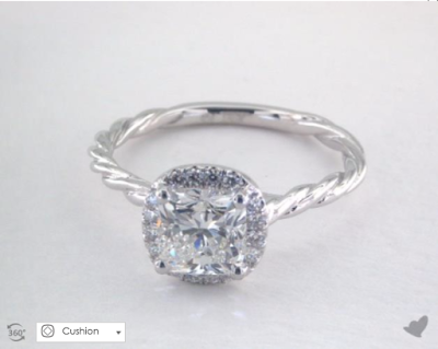 Cabled Halo Setting by James Allen | Engagement Ring Voyeur