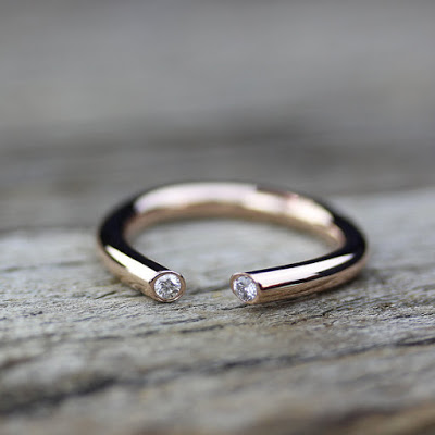 Modern Wrap Style Diamond Engagement Ring