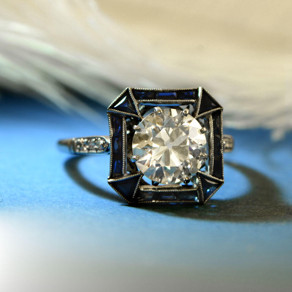 vintage sapphire engagement ring