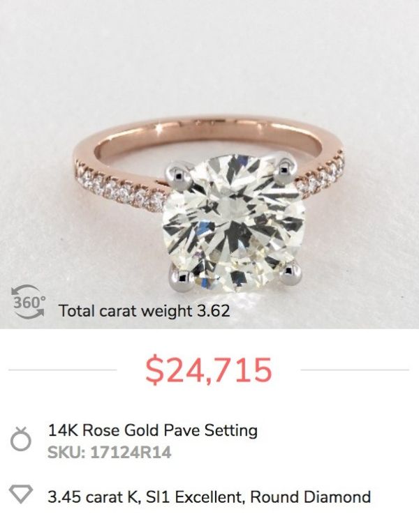 3 carat engagement ring cost